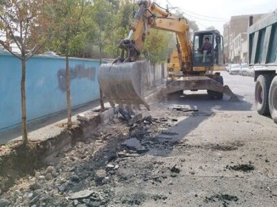 اجرای عملیات بهسازی معابر خیابان‌های محله نوروزآباد