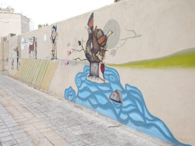 اجرای دیوارنگاره مدرسه «شاهد ظهور» در منطقه ۹ اصفهان