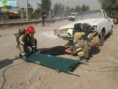 اجرای تمرین آتش‌سوزی، حریق و نشت مواد شیمیایی در منطقه ۱۵