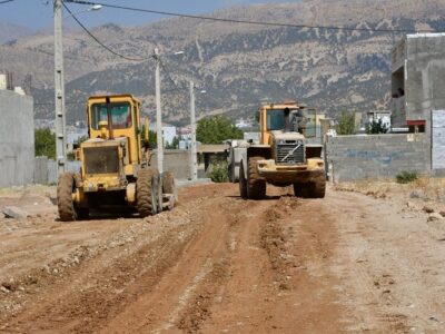 زیرسازی و آسفالت ۳۲ هزار مترمربع از معابر محلات شهر یاسوج