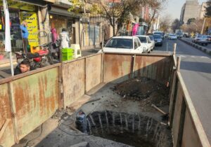 آغاز عملیات عمرانی شبکه آب‌های سطحی خیابان شمشیری