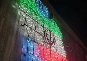 جانمایی المان نوری ” برای ایران” در بزرگراه هاشمی رفسنجانی