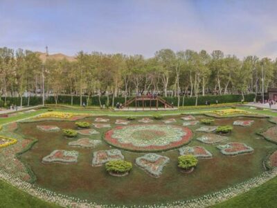 بزرگترین فرش گل کشور با ۴۰ هزار گل رنگارنگ