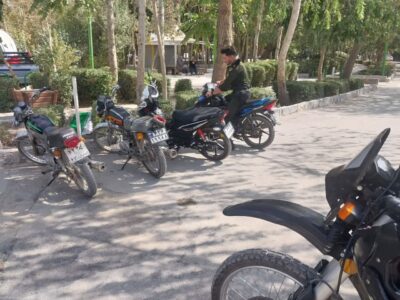 اجرای طرح جمع‌آوری موتورسیکلت‌های متخلف در جاده سلامت ناژوان