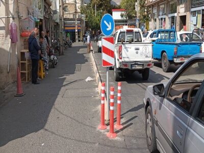 ۳۰ متر طول رفیوژ پلیمری در خیابان الغدیر اجرا شد.