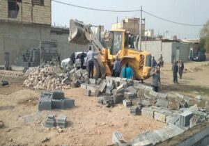 استمرار عملیات تبدیل به حالت اولیه ساخت و ساز غیرقانونی در منطقه ۶ تبریز