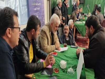 استقرار میز خدمت شهرداری منطقه ۱۰ تبریز در مسجد امام رضا (ع) خیابان انقلاب