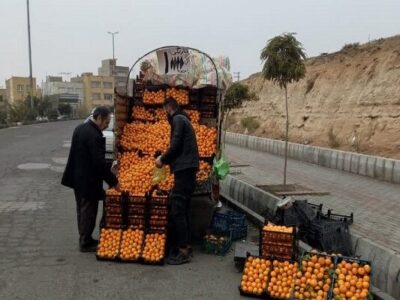 جمع آوری ۱۴۰وانت بار میوه فروش و انتقال به پارکینگ در جنوب غرب تبریز