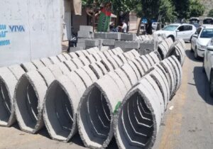 حفر ۱۴ حلقه چاه جذبی در خیابان شهید بهشتی