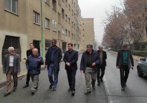 بازدید عضو شورای اسلامی شهر به همراه سرپرست منطقه ۵ از شهرک مترو گلشهر