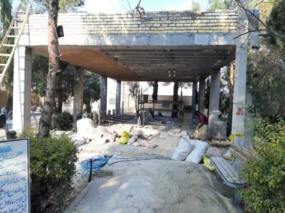 پیشرفت ۶۰ درصدی پروژه یادمان شهدای محله امین‌آباد