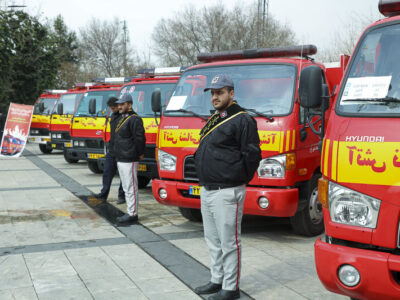 رونمایی از تجهیزات آتش نشانی شهرداری کرج
